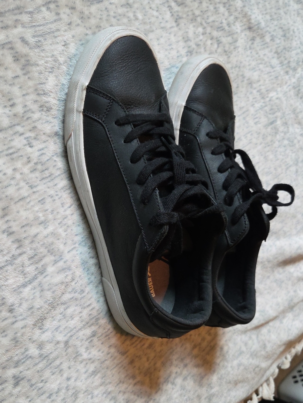 Eddie Bauer Black Low-Top Sneakers with White Sole